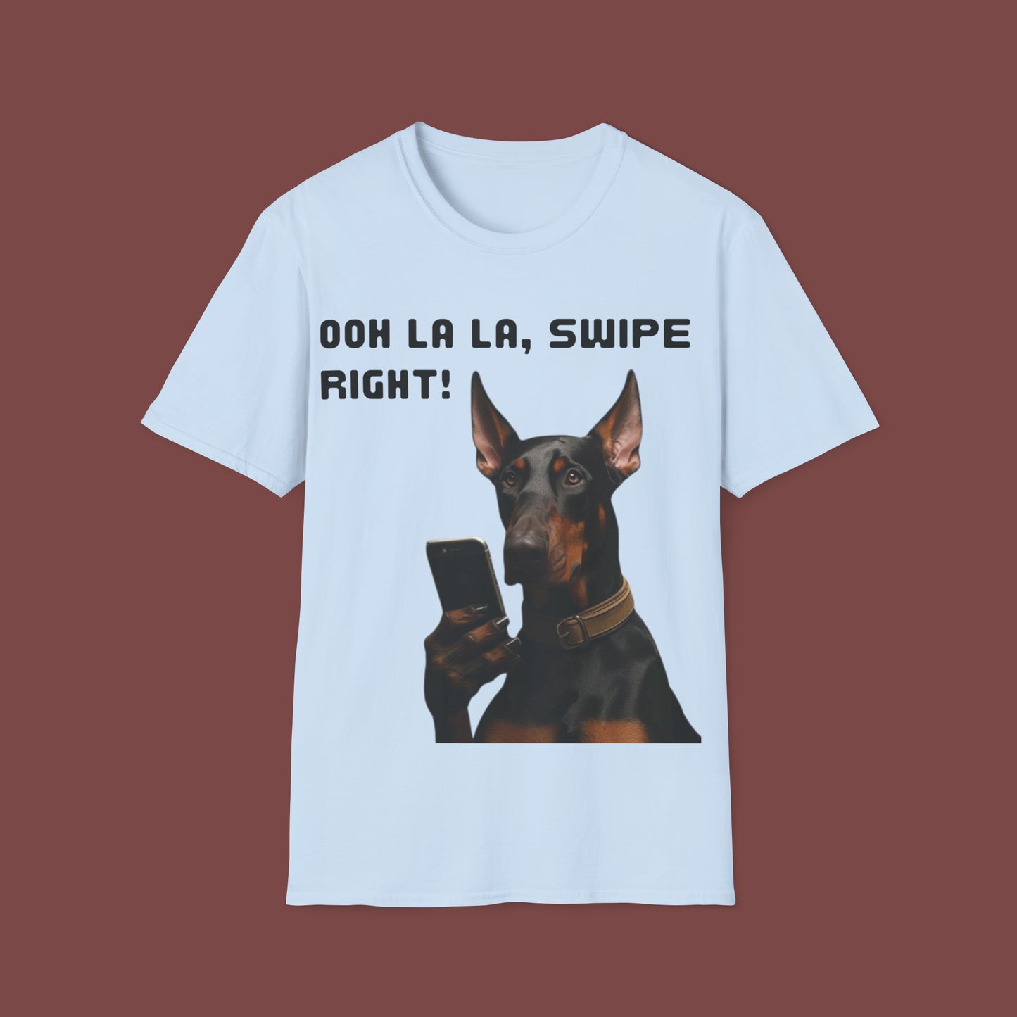 "Ooh La La - Doberman" Unisex Short Sleeve T-Shirt OLL.01Ad