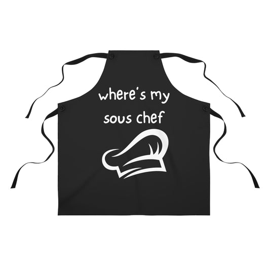 "Where's My Sous Chef" Apron SC45wb