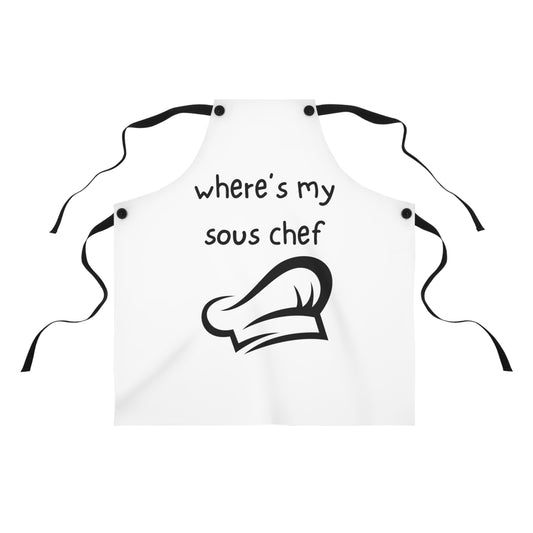 "Where's My Sous Chef" Apron SC15bw