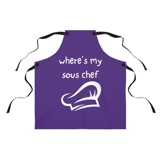 "where's my sous chef" Apron W702wp