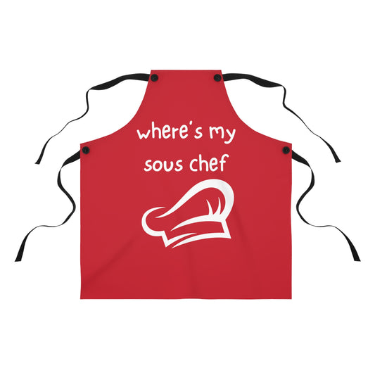 "Where's My Sous Chef" Apron SC45wdr