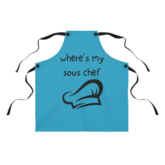 "Where's My Sous Chef" Apron SC15bt