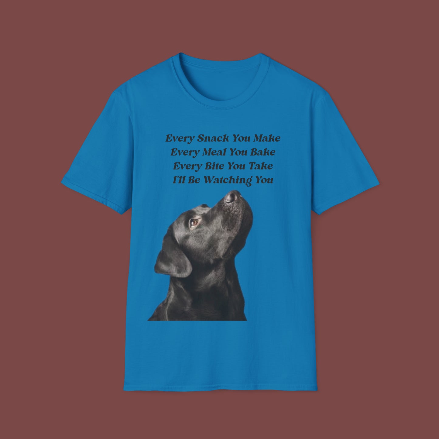 "Every Snack You Make - Black Lab" Unisex Short Sleeve T-Shirt ESYM.SS03bl