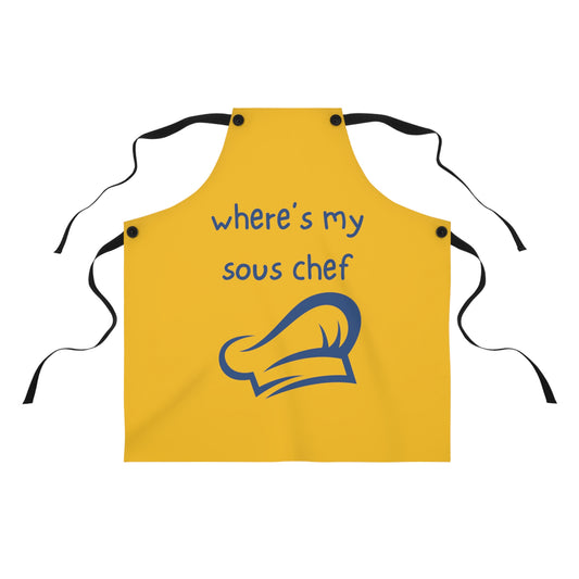 "where's my sous chef" Apron W888bly