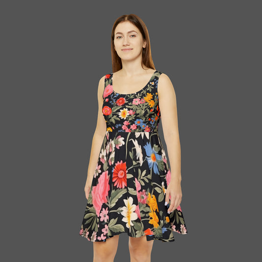 Women's Ditsy Floral Style Skater Dress WDFS.04av1