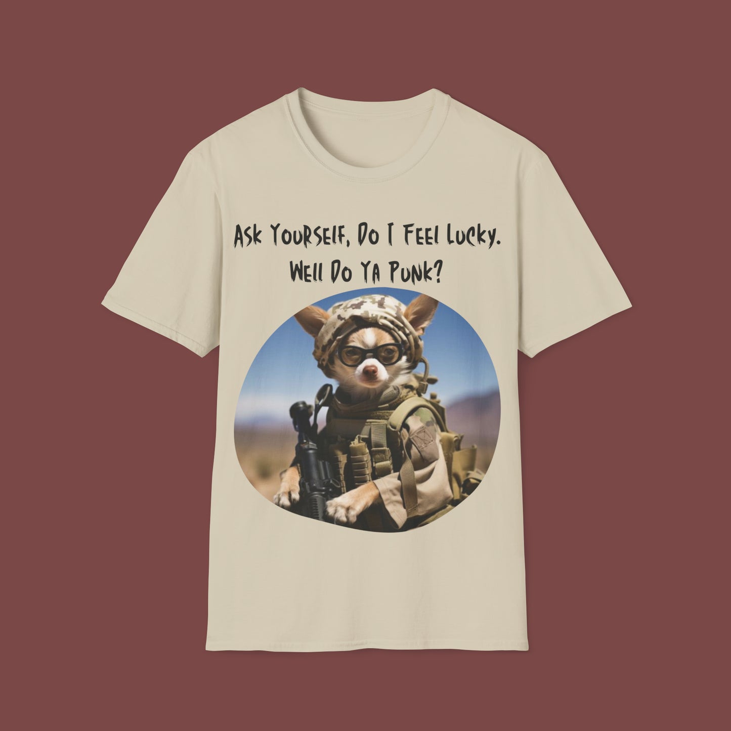 "Do You Feel Lucky - Chihuahua" Unisex Short Sleeve T-Shirt FL.01Ac