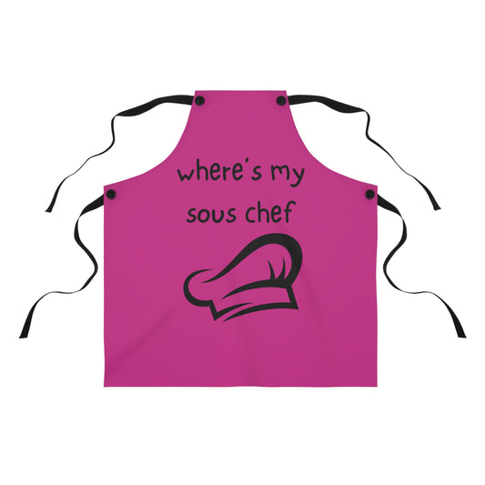 "Where's My Sous Chef" Apron SC15bpk