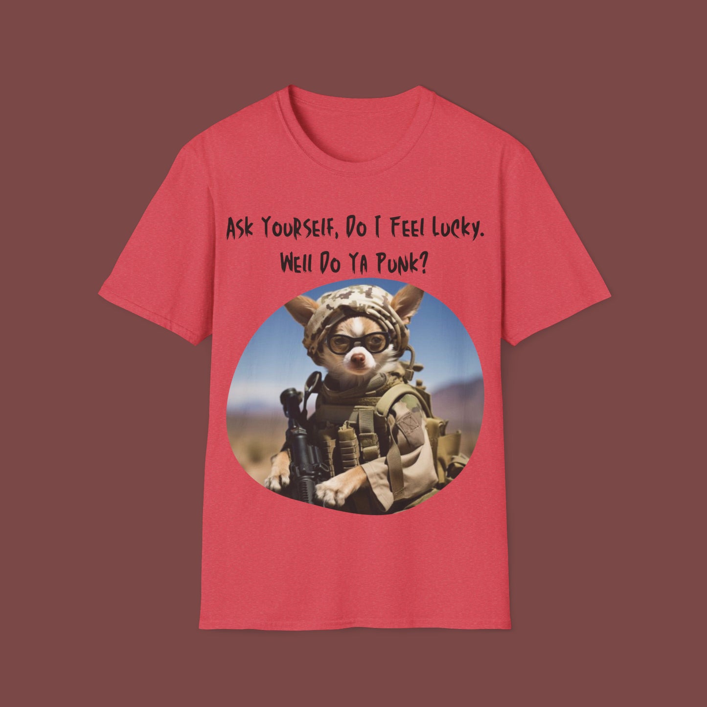 "Do You Feel Lucky - Chihuahua" Unisex Short Sleeve T-Shirt FL.01Ac