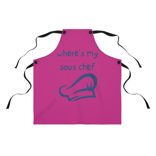 "Where's My Sous Chef" Apron SC45sbdp