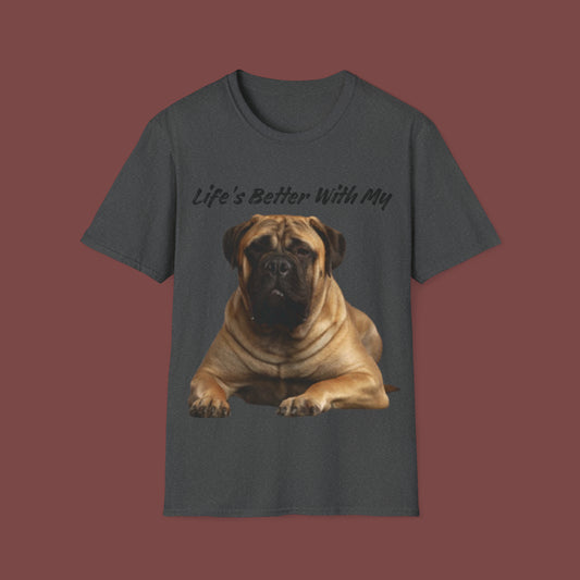 "Life Is Better With My (St. Bernard)" Unisex Short Sleeve T-Shirt LBSB.1