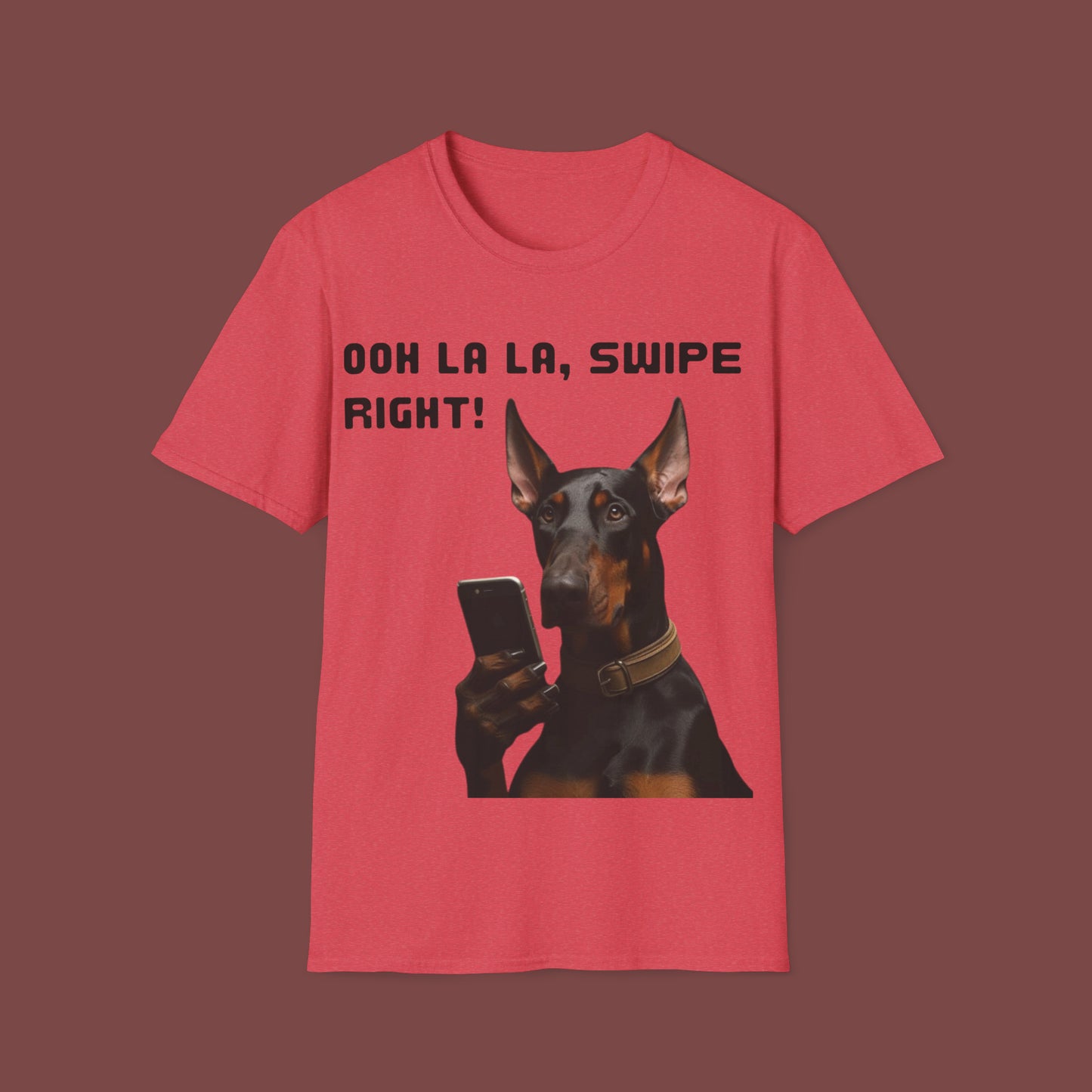 "Ooh La La - Doberman" Unisex Short Sleeve T-Shirt OLL.01Ad