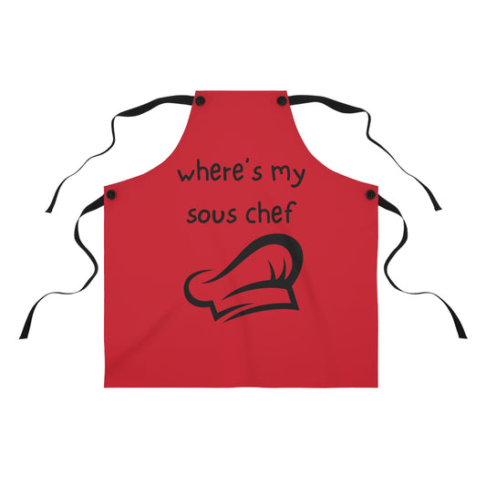 "Where's My Sous Chef" Apron SC15bdr