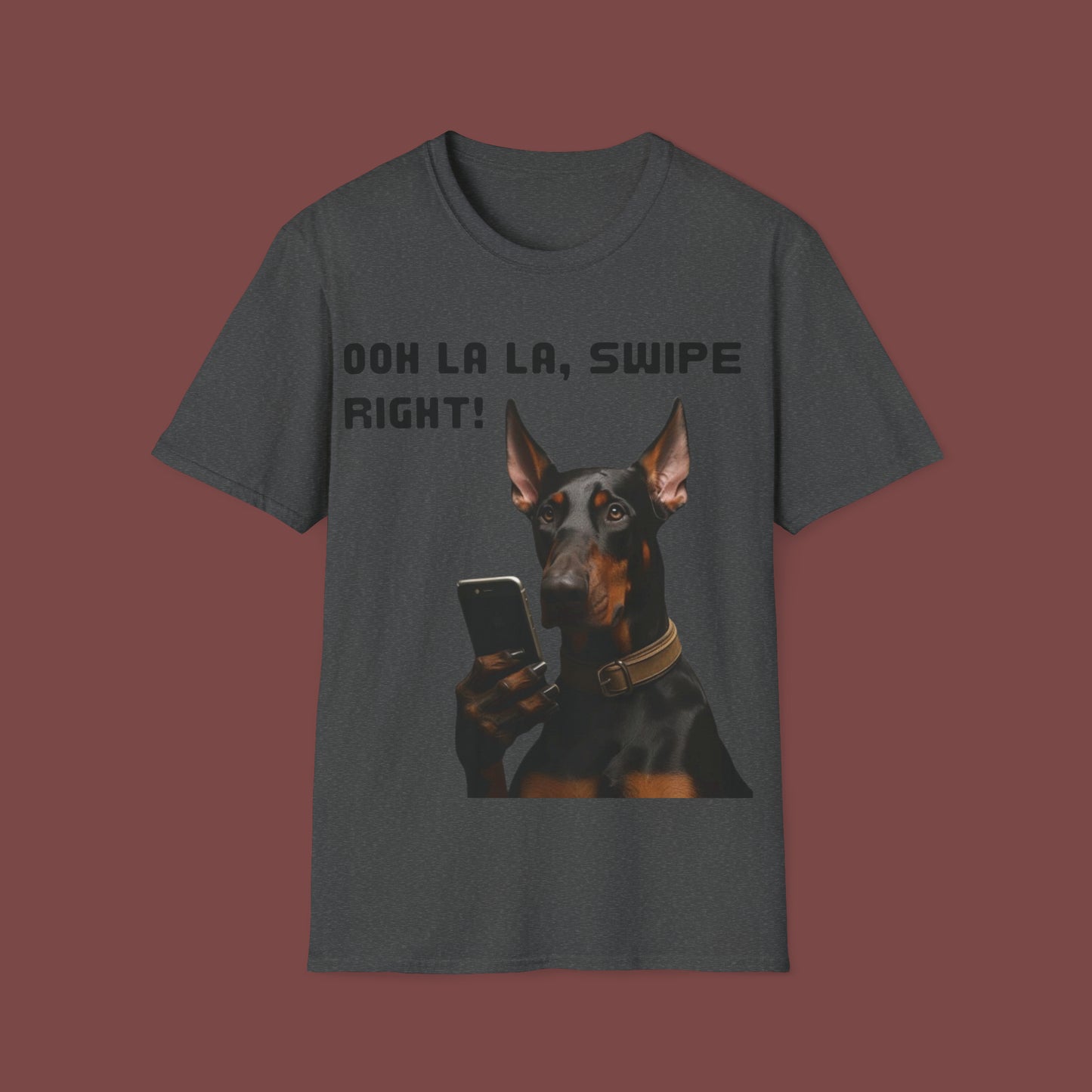 "Ooh La La - Doberman" Unisex Short Sleeve T-Shirt OLL.01Ad