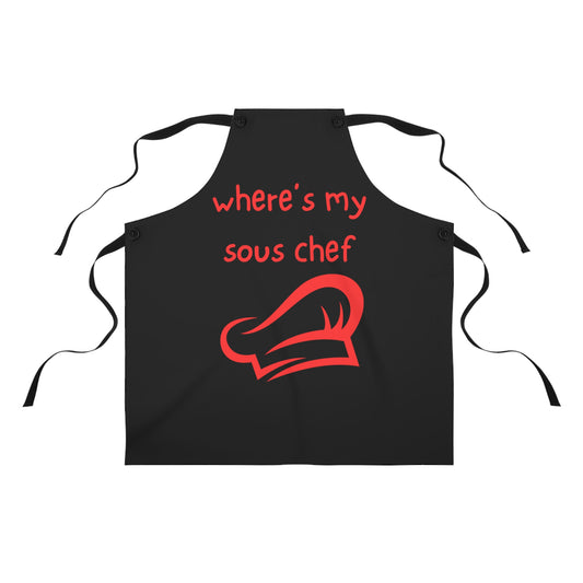 "Where's My Sous Chef" Apron SC35rb