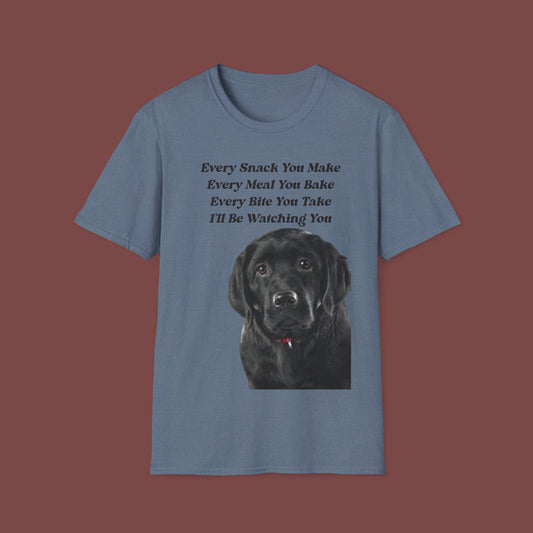 "Every Snack You Make - Black Lab" Unisex Short Sleeve T-Shirt ESYM.SS02bl